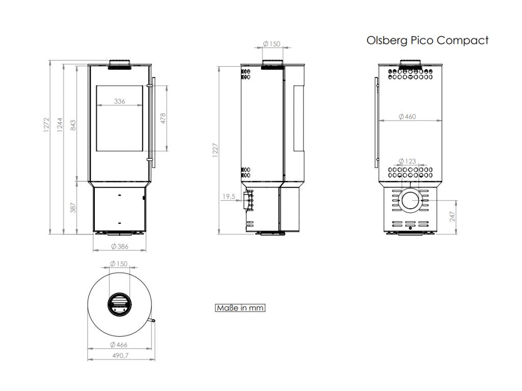 Olsberg Pico Compact draaibaar